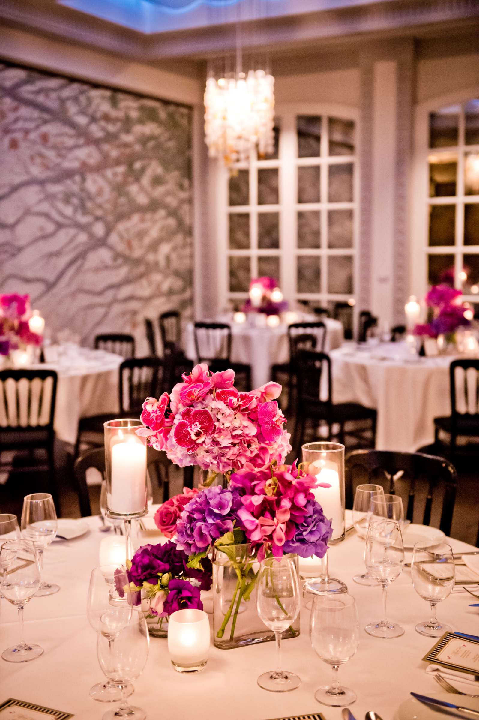 Centerpieces at Spago Wedding coordinated by Pryor Events, A Fun Day One Wedding Photo #26 by True Photography