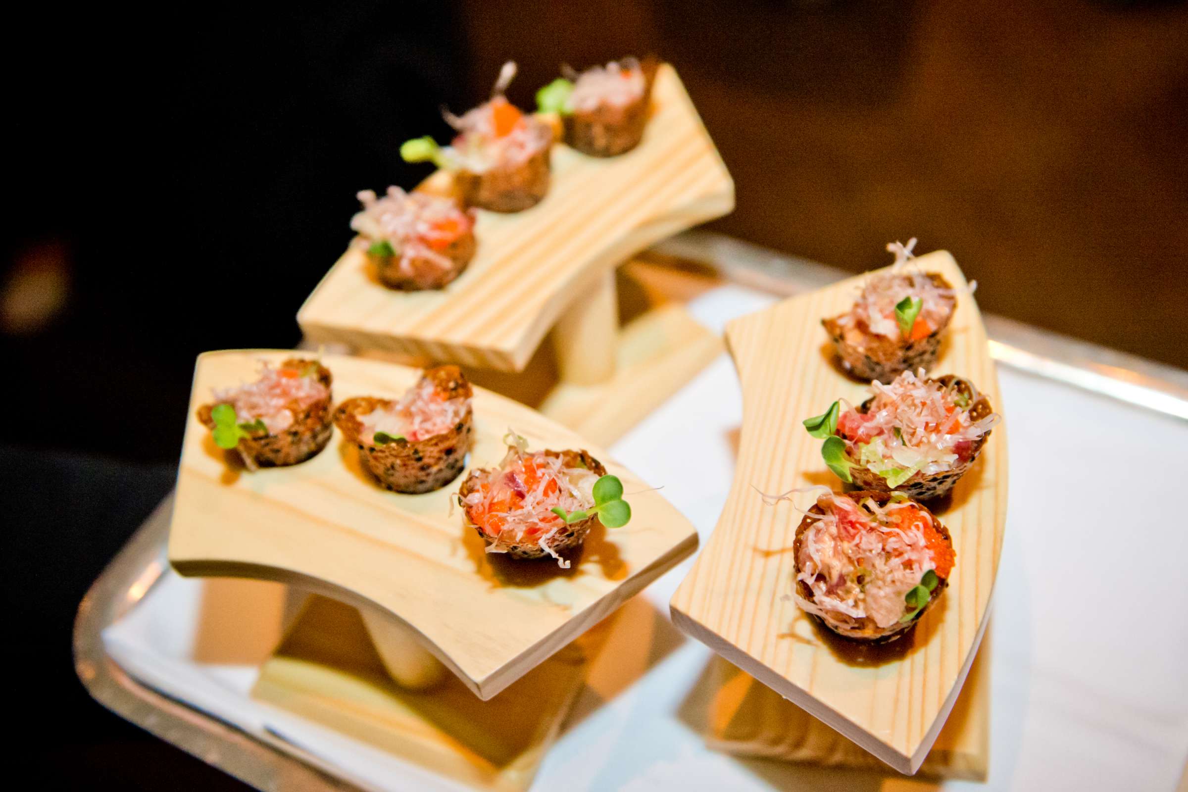 Food at Spago Wedding coordinated by Pryor Events, A Fun Day One Wedding Photo #32 by True Photography