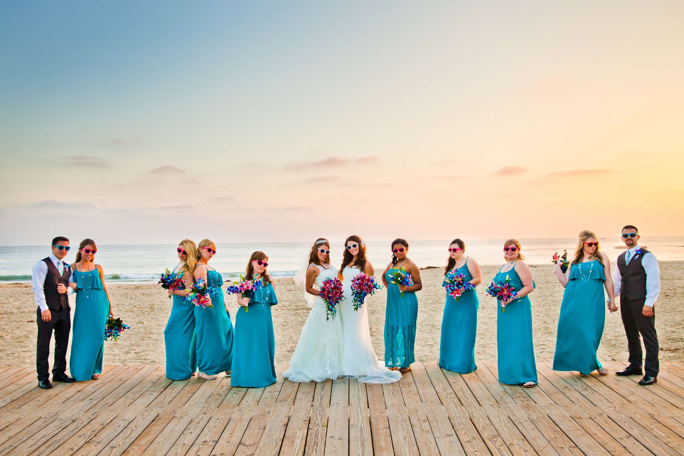 Bridal Party at Inn at Laguna Beach Wedding, Madeline and Michelle Wedding Photo #7 by True Photography