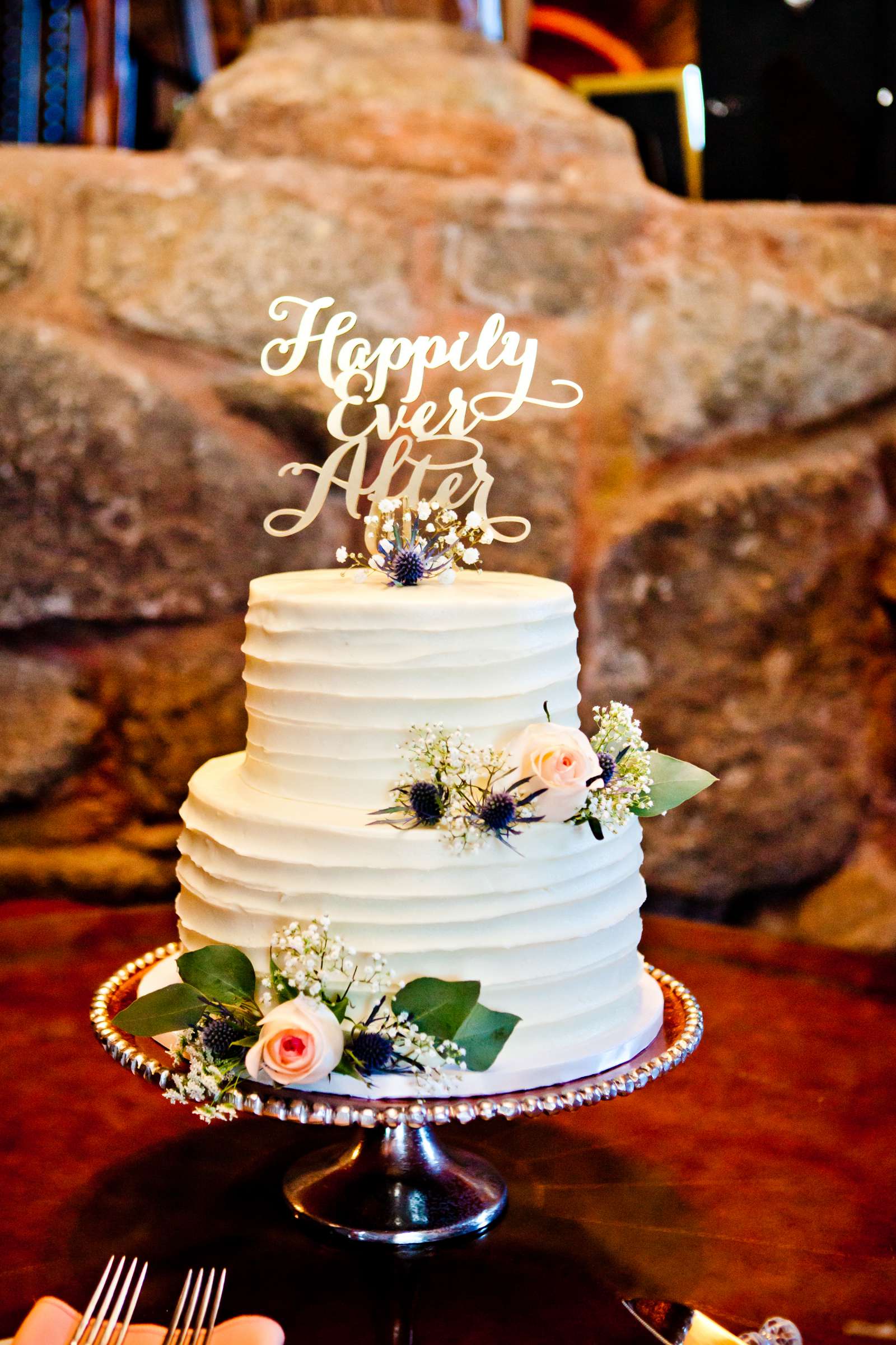 Cake at Mt Woodson Castle Wedding, Kate and Jake Wedding Photo #45 by True Photography