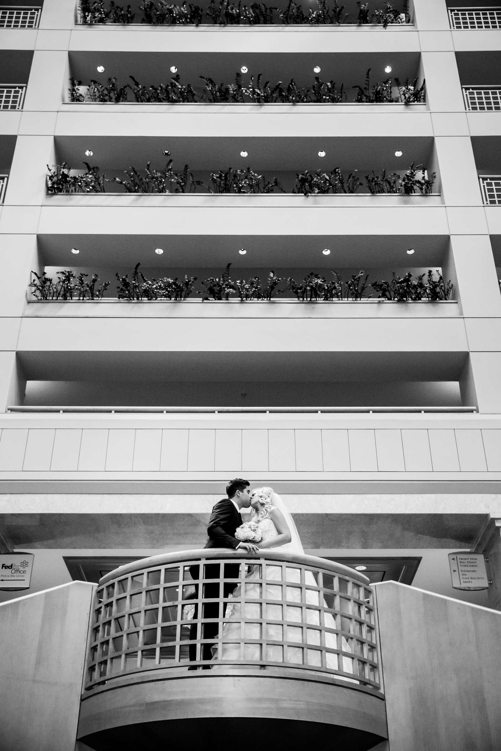 Black and White photo at Renaissance Indian Wells Resort & Spa Wedding, Jenna and Spencer Wedding Photo #3 by True Photography