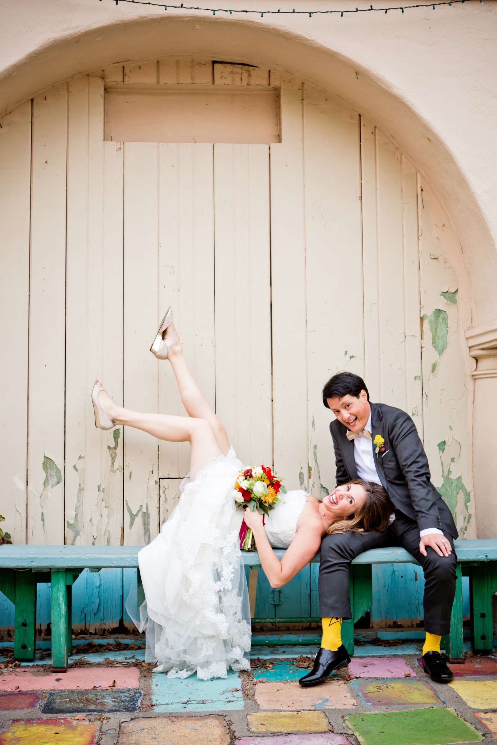 The Spanish Village Art Center (Balboa Park) Wedding coordinated by Cross My Heart Weddings, Diana and Nick Wedding Photo #1 by True Photography