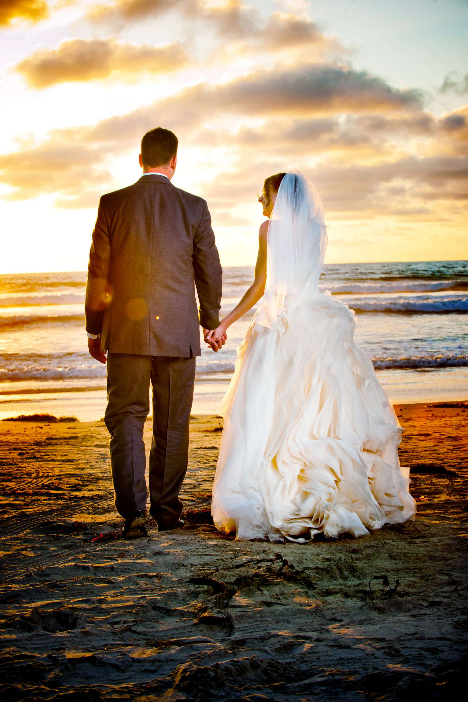 Sunset at Scripps Seaside Forum Wedding coordinated by EverAfter Events, Danielle and Chris Wedding Photo #205844 by True Photography