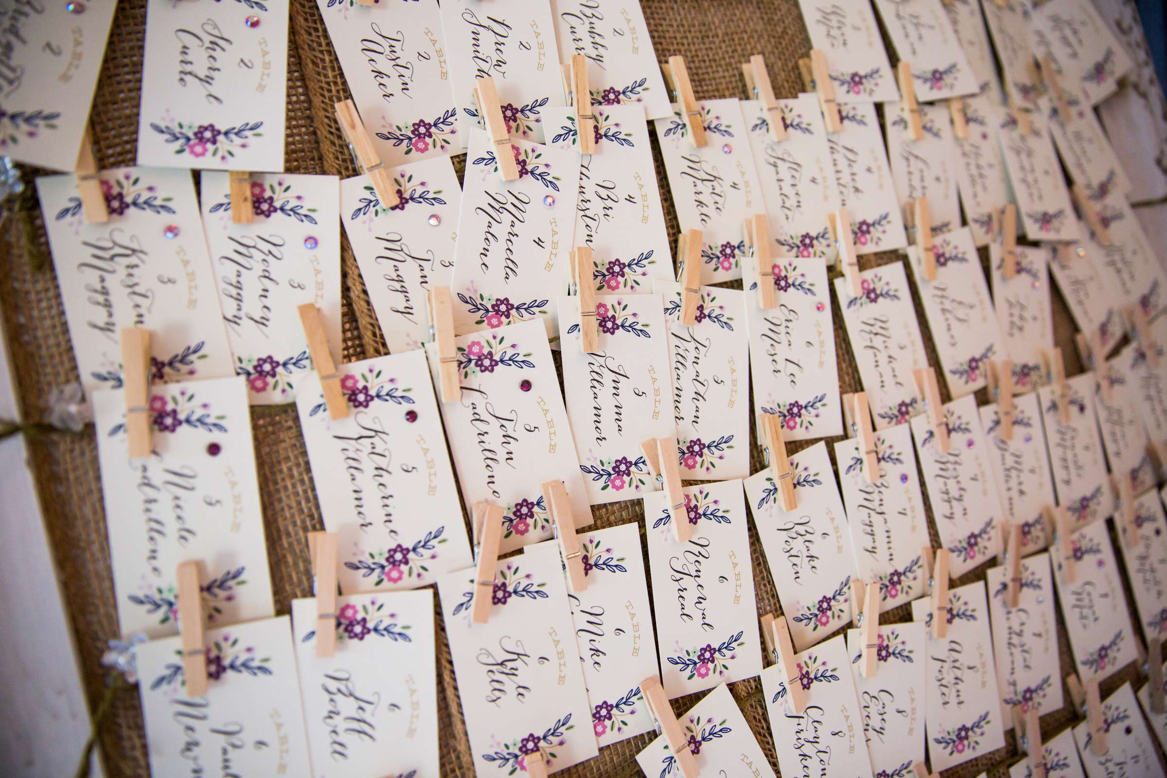 Name Cards at Wedding, Jennifer and Danny Wedding Photo #219641 by True Photography