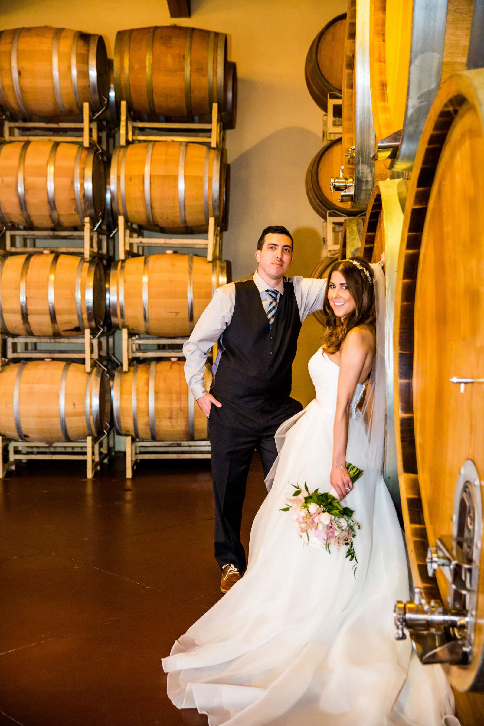 Ponte Estate Winery Wedding coordinated by Seven Stems Floral Design & Events, Jennifer and Justin Wedding Photo #2 by True Photography