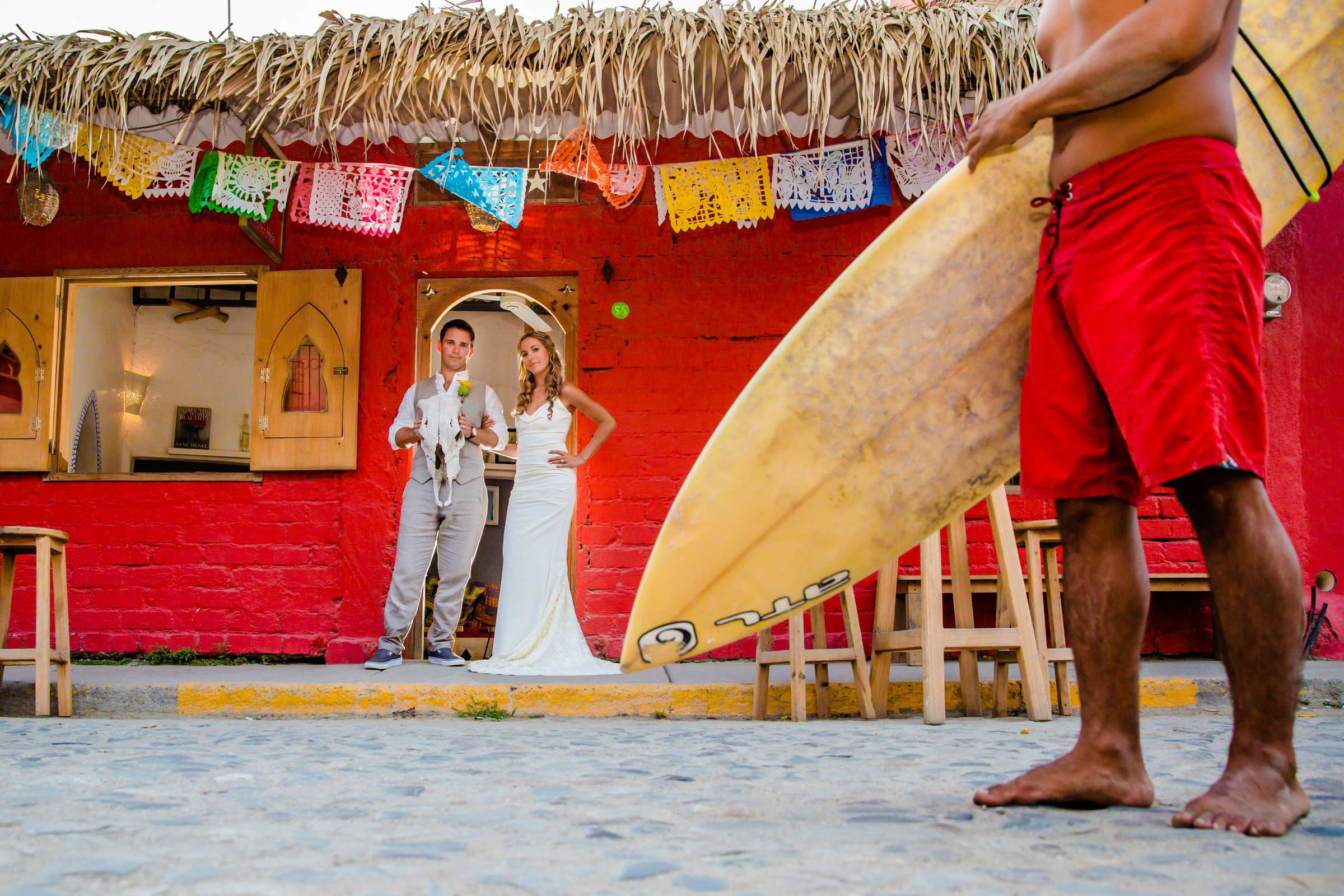 Red colors, Stylized Portrait, Beach, Photographers Favorite at Wedding coordinated by Mar Weddings, Chelsea and Scott Wedding Photo #1 by True Photography