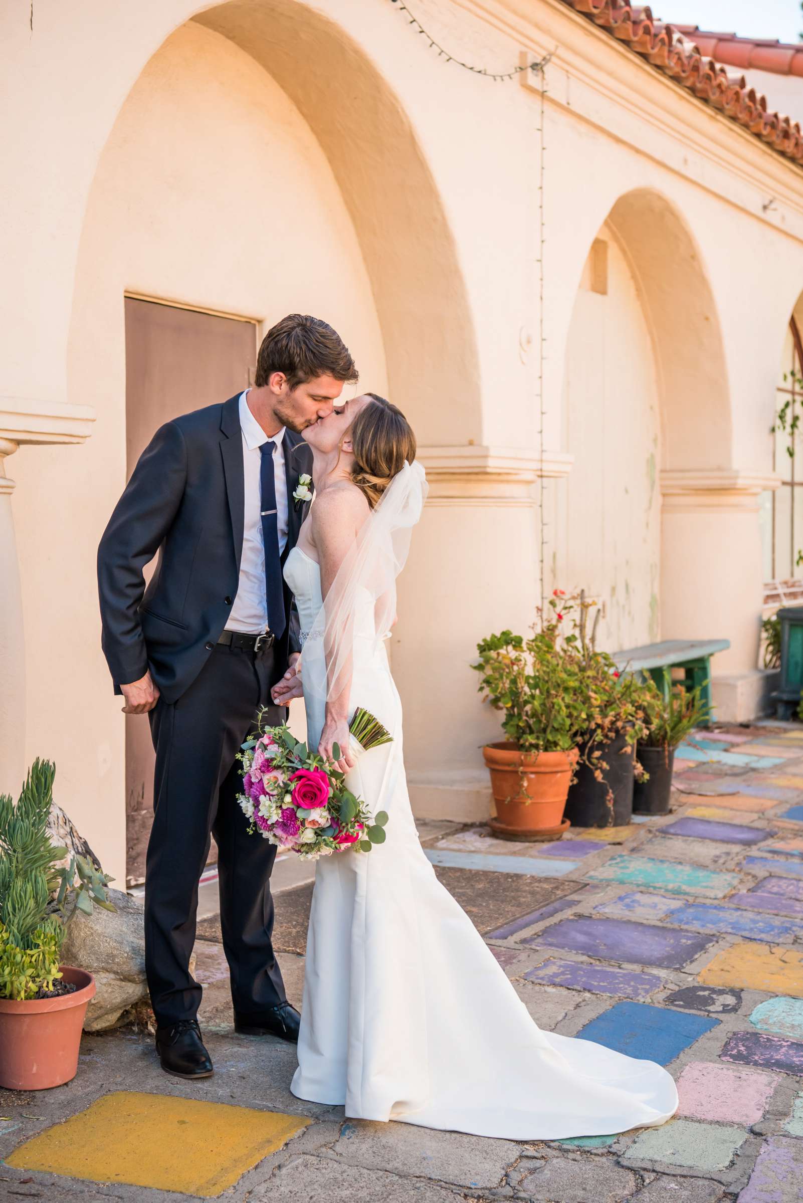 The Spanish Village Art Center (Balboa Park) Wedding coordinated by Creative Affairs Inc, Kelly and Matthew Wedding Photo #73 by True Photography