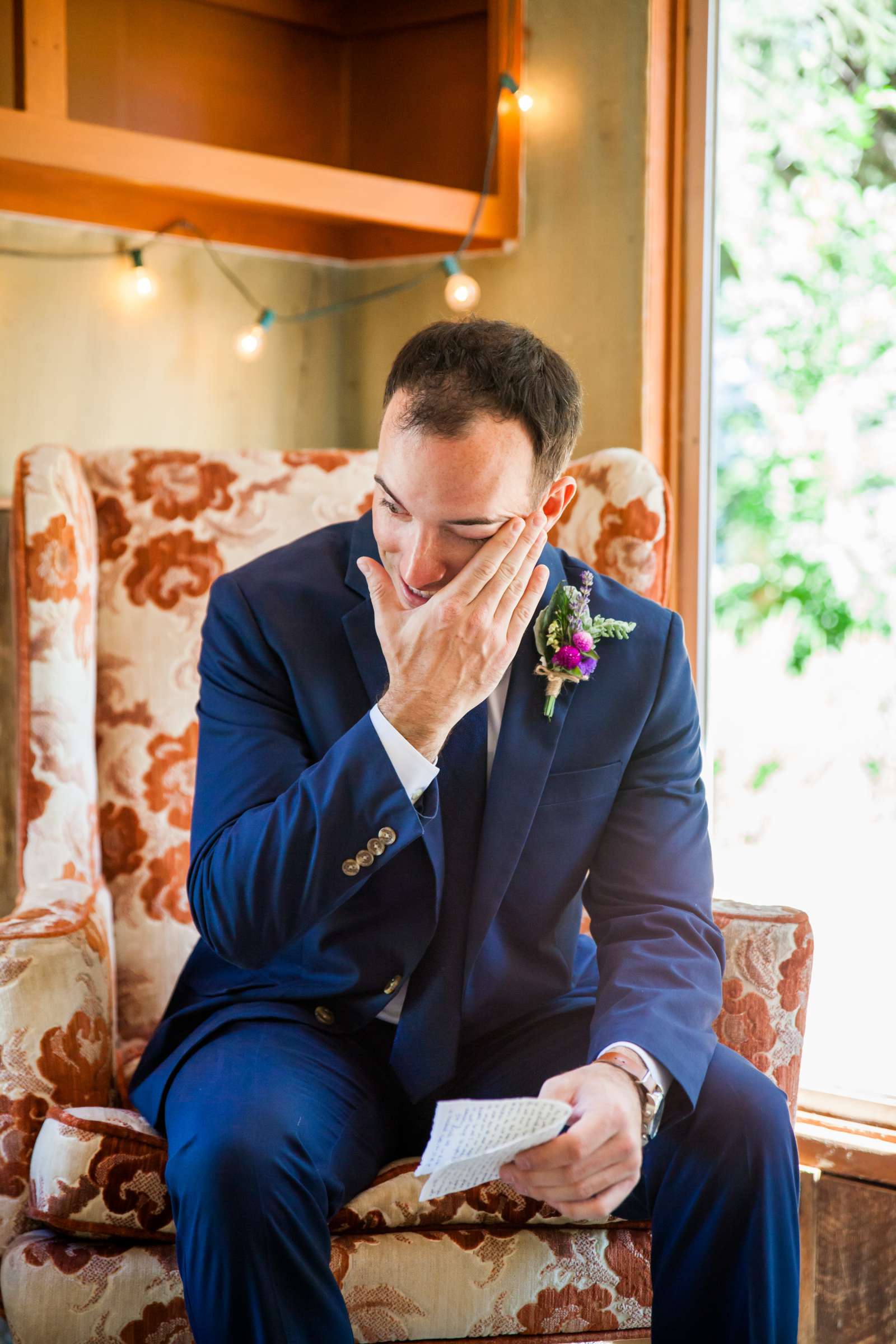 Emotional moment, Groom at The Lyons Farmette Wedding coordinated by The Lyons Farmette, Lauren and Sean Wedding Photo #263378 by True Photography