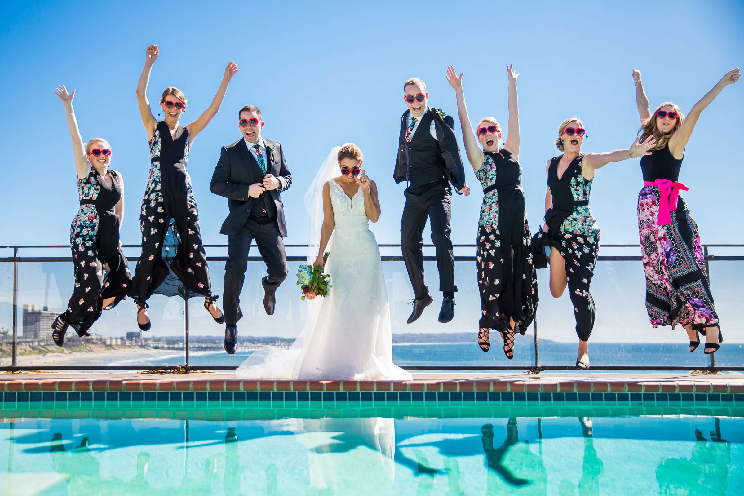 Bridal Party, Funny moment at Stone Brewing Liberty Station Wedding, Margaret and Christopher Wedding Photo #11 by True Photography