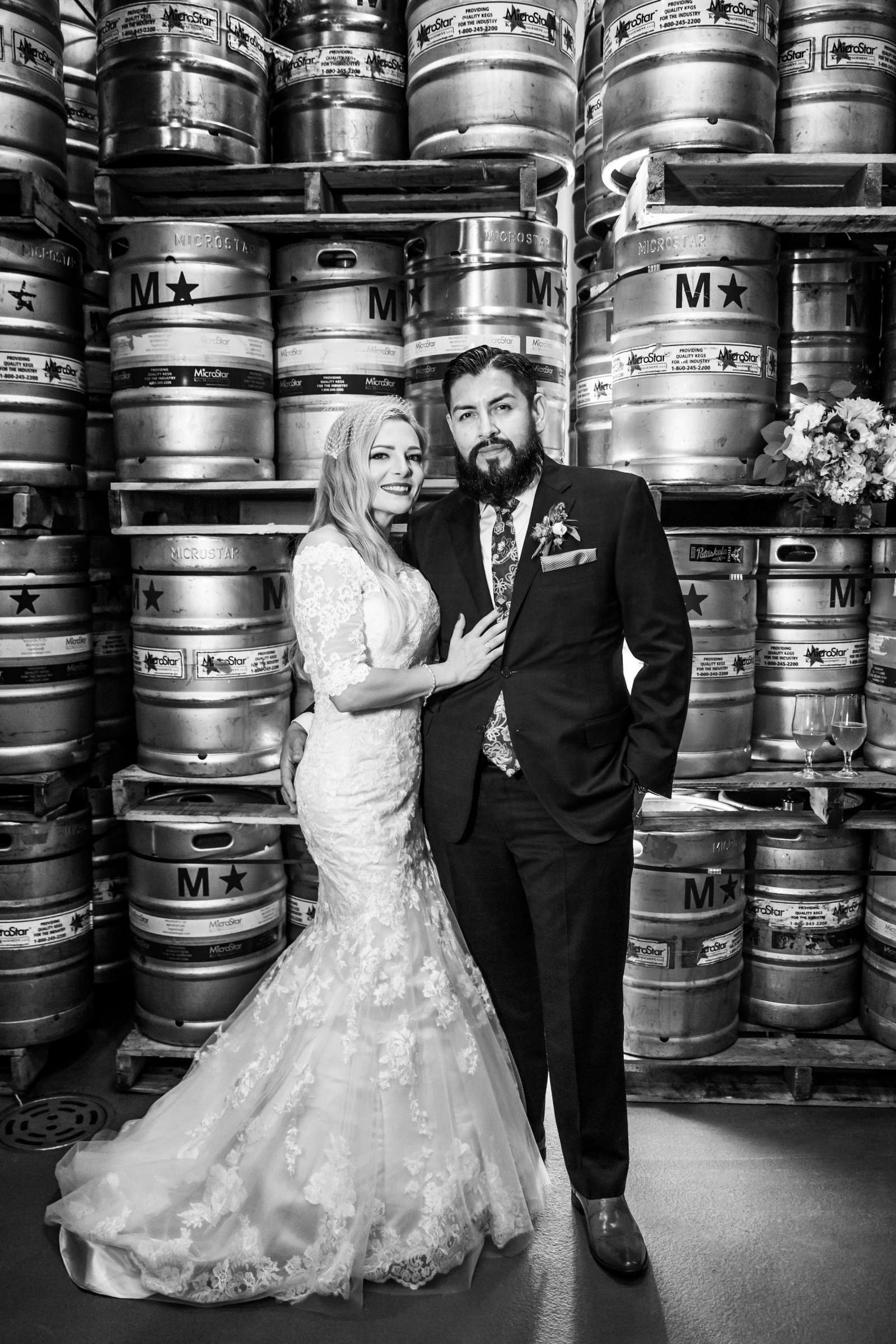 Stone Brewing Liberty Station Wedding coordinated by Willmus Weddings, Christina and Marco Wedding Photo #130 by True Photography