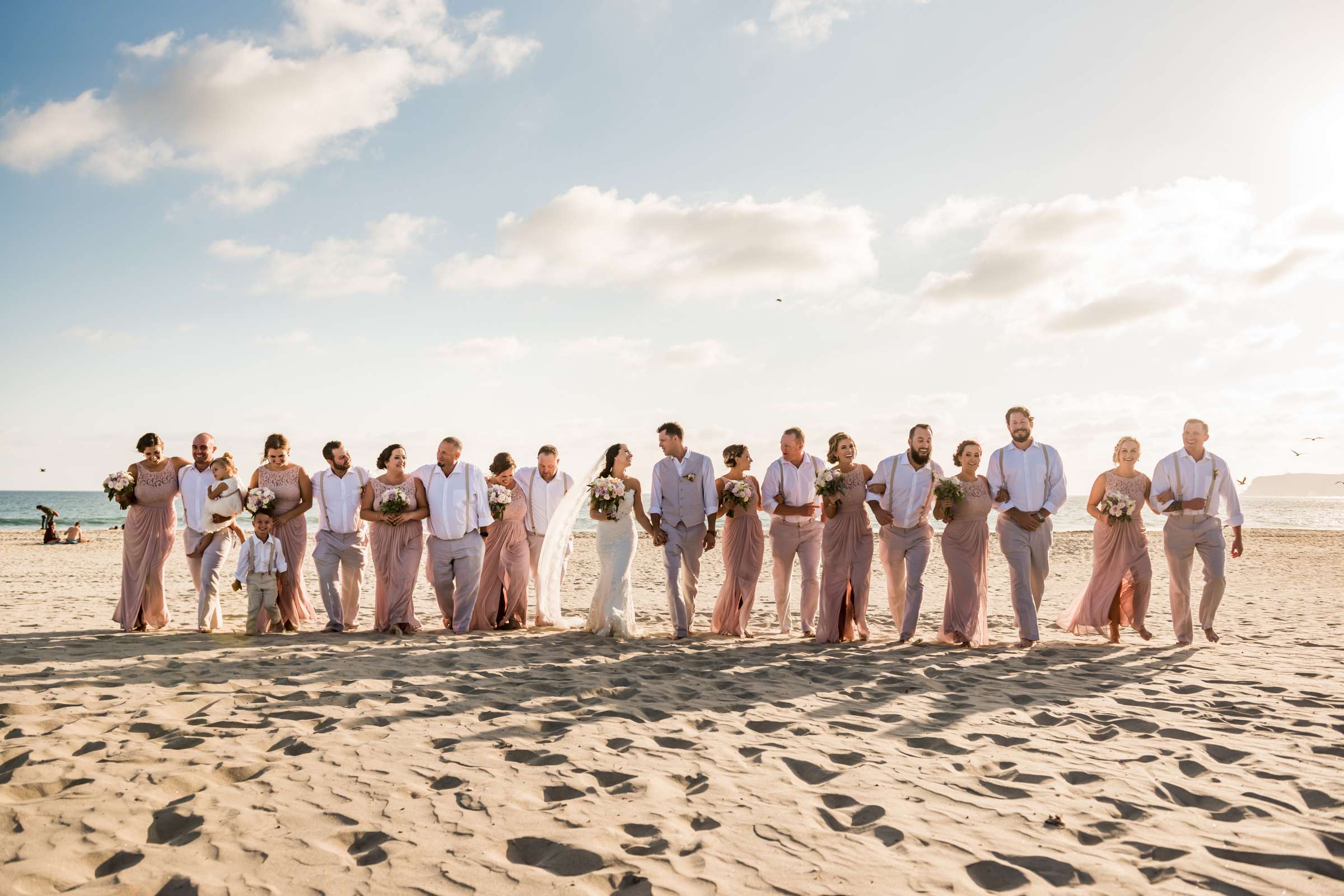 Bridal Party at Hotel Del Coronado Wedding coordinated by Creative Affairs Inc, Jenell and Peter Wedding Photo #17 by True Photography