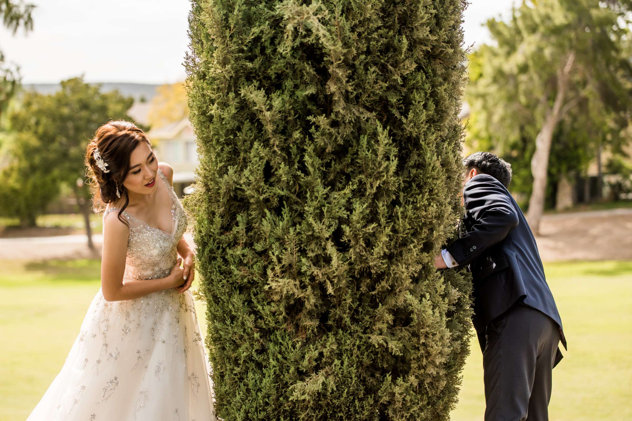 Funny moment at Carmel Mountain Ranch Wedding, Stella and Antonio Wedding Photo #458285 by True Photography
