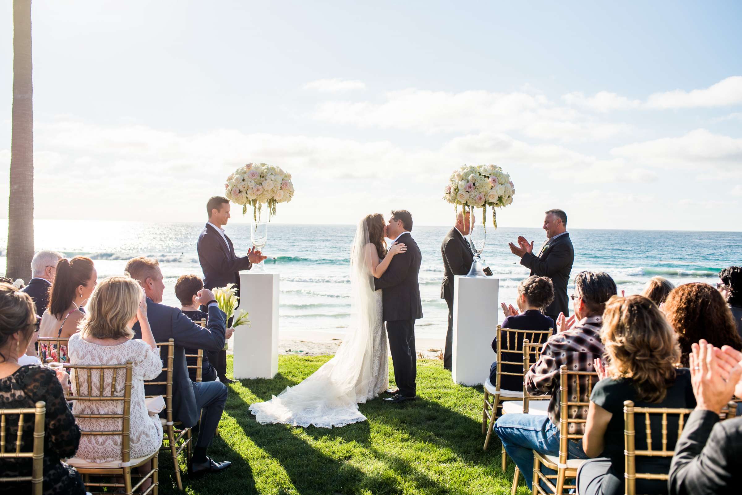 Scripps Seaside Forum Wedding coordinated by First Comes Love Weddings & Events, Janelle and Mike Wedding Photo #61 by True Photography