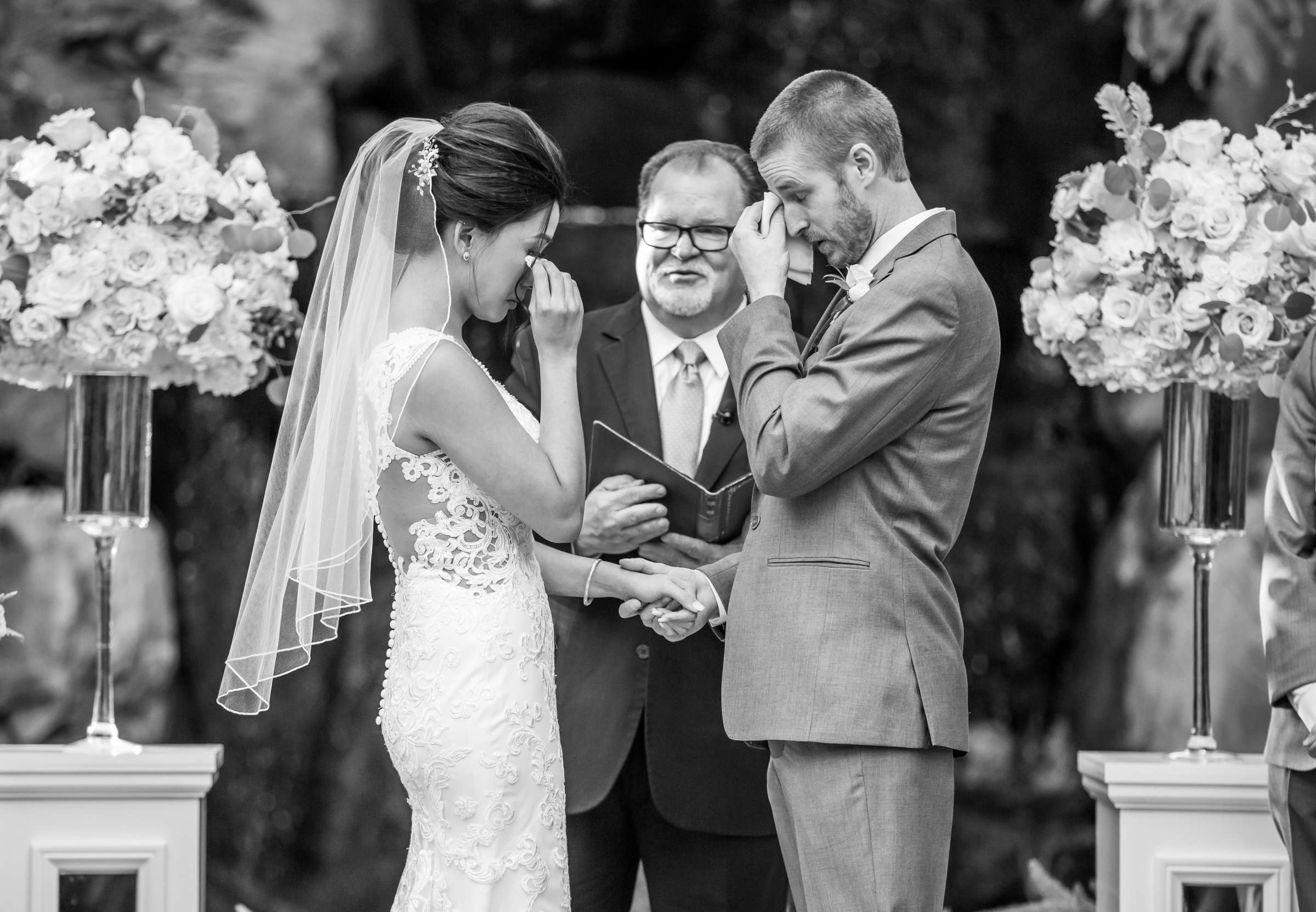 Emotional moment at Grand Tradition Estate Wedding, Jerica and Kellen Wedding Photo #101 by True Photography
