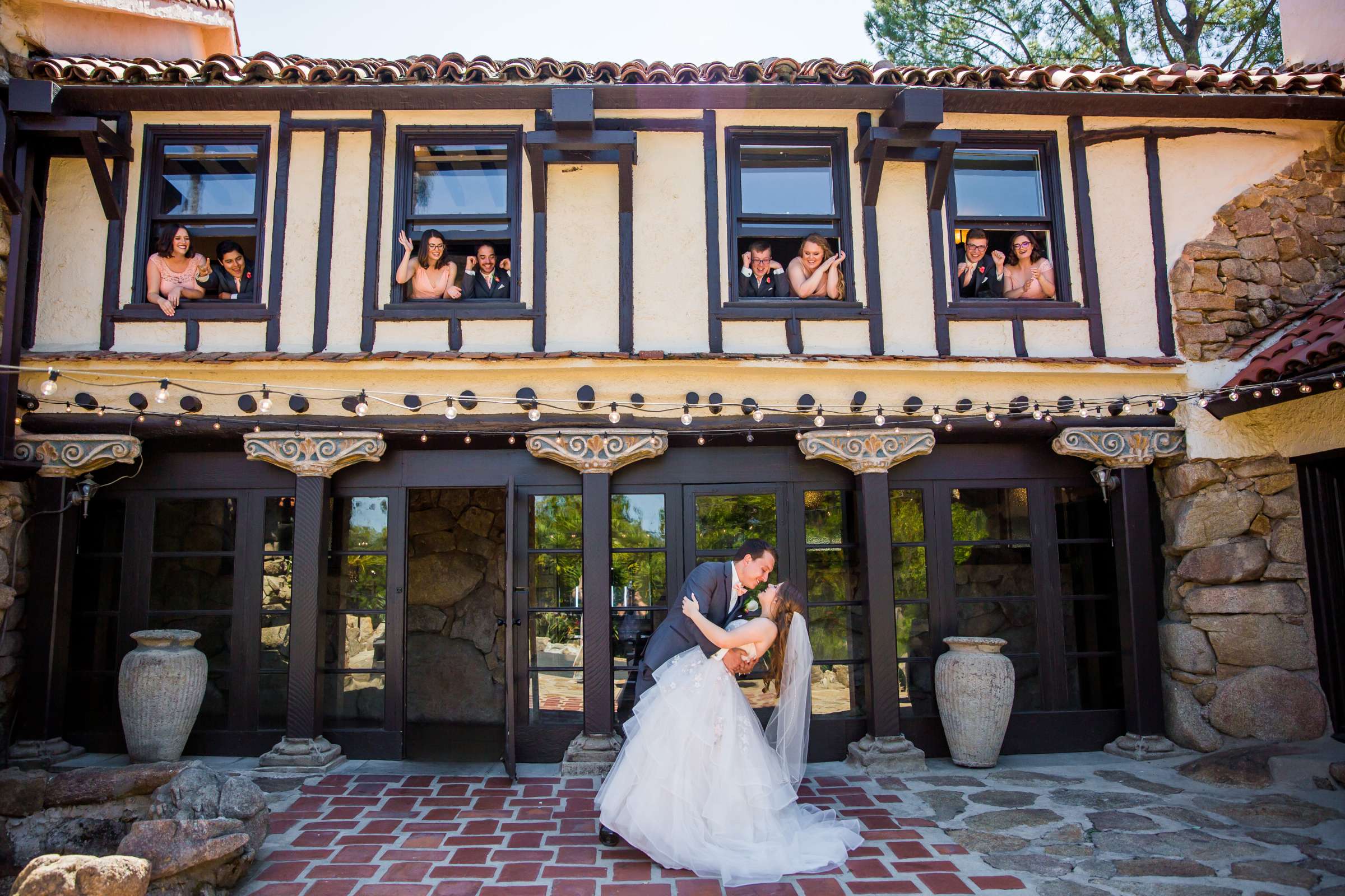 Bridal Party at Mt Woodson Castle Wedding coordinated by Personal Touch Dining, Nicole and Noah Wedding Photo #22 by True Photography