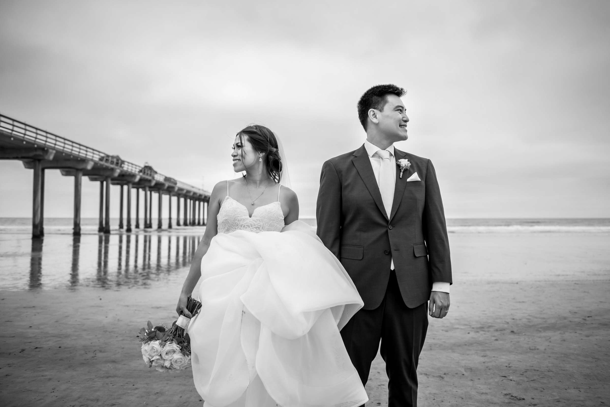 Scripps Seaside Forum Wedding coordinated by Willmus Weddings, Quynh and Tyler Wedding Photo #35 by True Photography