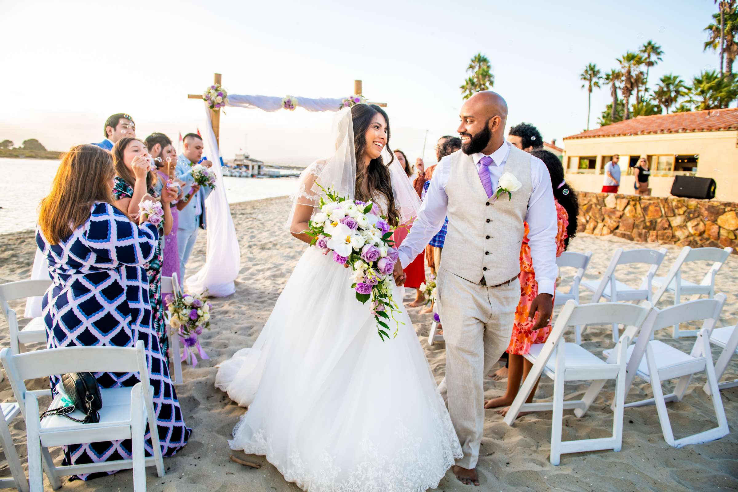 San Diego Mission Bay Resort Wedding coordinated by Elements of Style, Ana and Bobby Wedding Photo #56 by True Photography